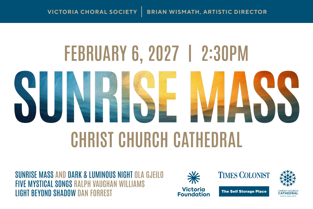 Victoria Choral Society presents Gjeilo's Sunrise Mass concert image